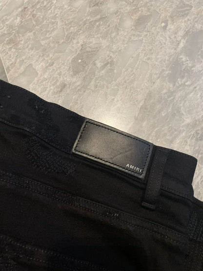 Amiri Distressed Black Denim Pants Size 36