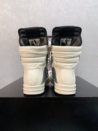 Rick Owens Silver Metallic High Top Sneakers-yf