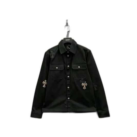 Chrome Hearts Leopard Print Denim Jacket