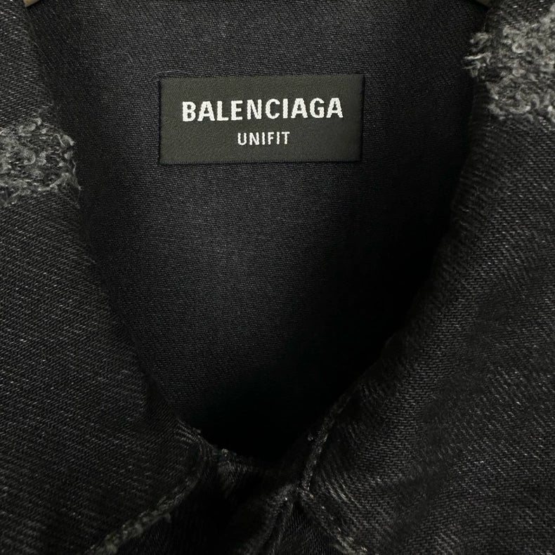 Balenciaga Embroidered Logo Denim Jacket