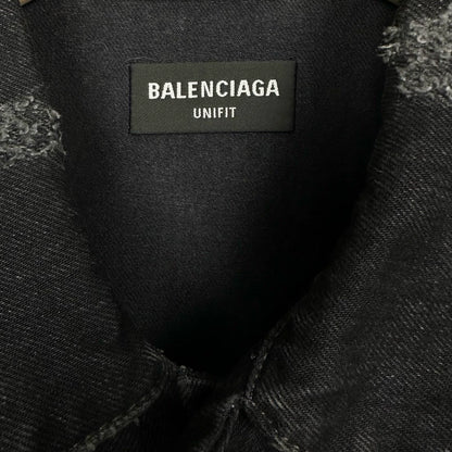 Balenciaga Embroidered Logo Denim Jacket