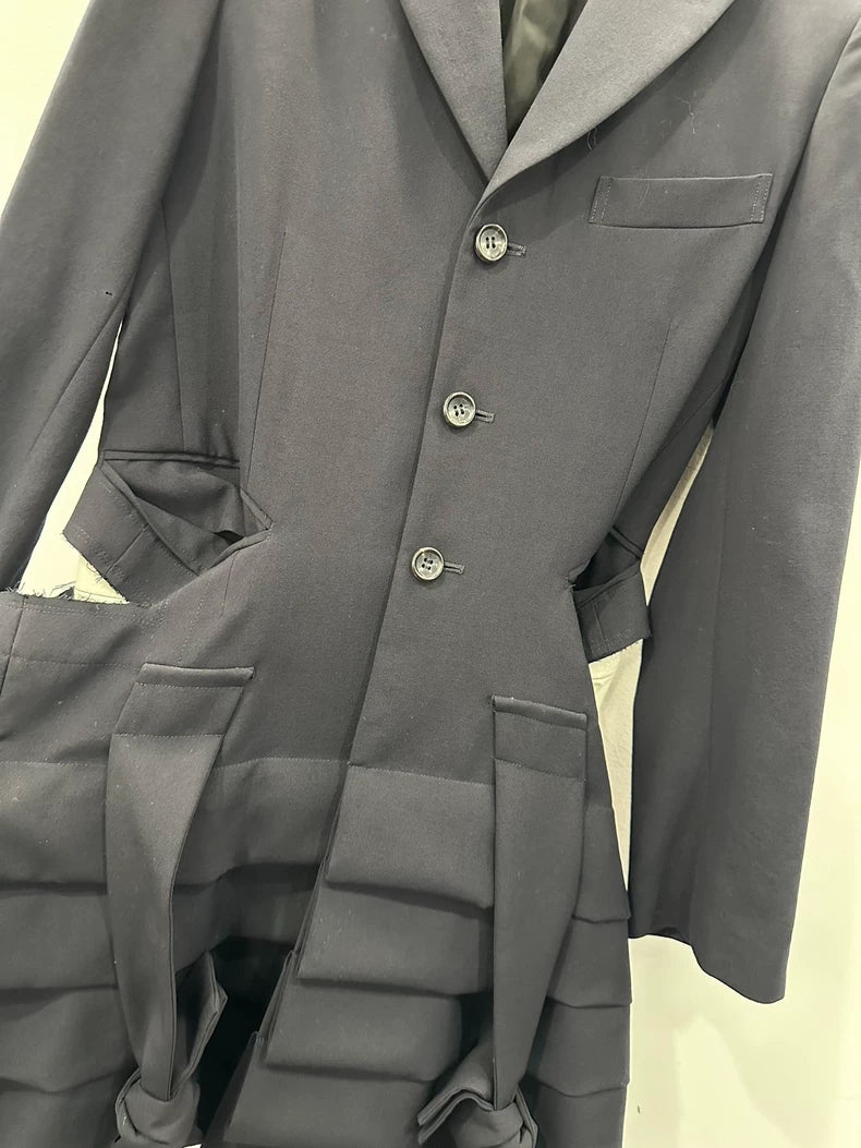 Comme Des Garcons Blue Suit Jacket