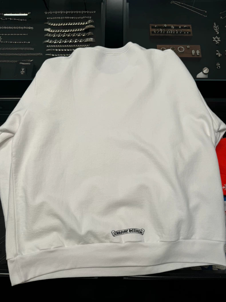 Chrome Hearts White Love You Print Sweatshirt-yf