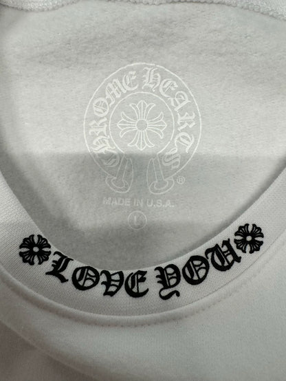 Chrome Hearts White Love You Print Sweatshirt-yf
