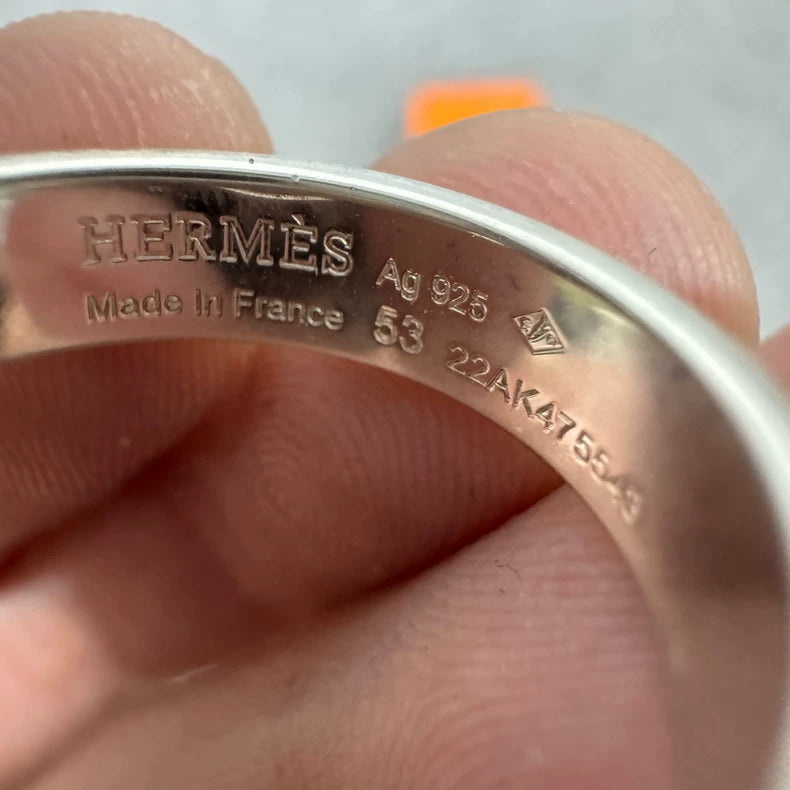 Hermes Collier de Chien Silver Ring