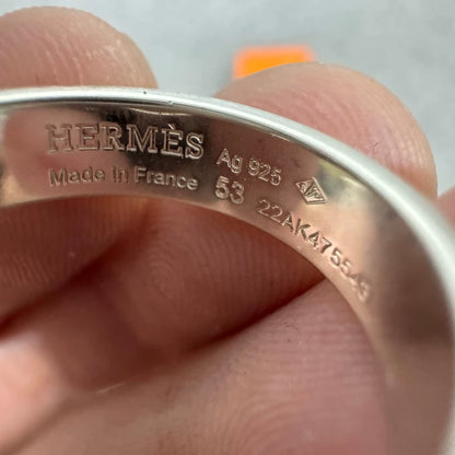 Hermes Collier de Chien Silver Ring