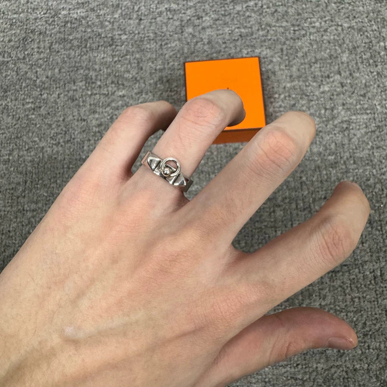 Hermes Collier de Chien Silver Ring