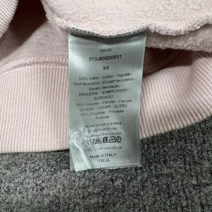 Dior Pink Hooded Sweatshirt with Embroidery