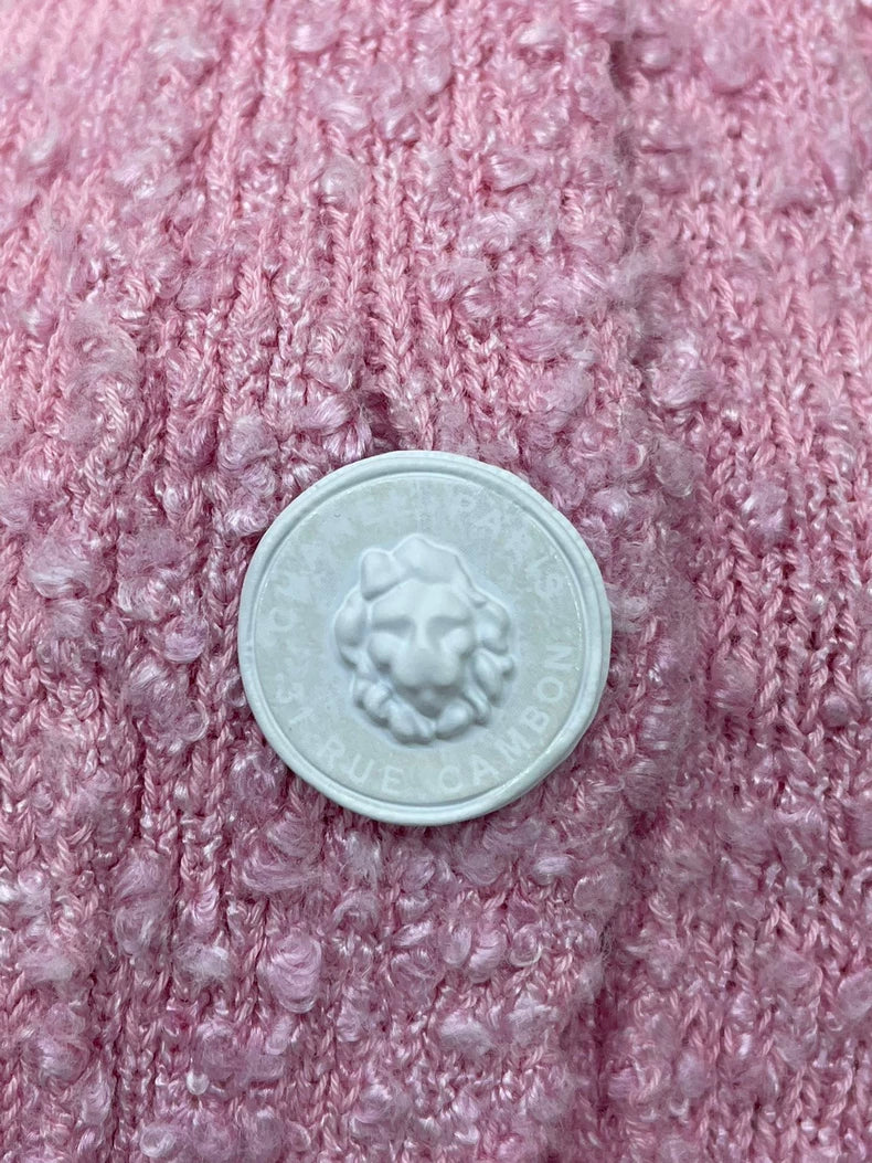 Chanel Pink Knit Cardigan with Belt