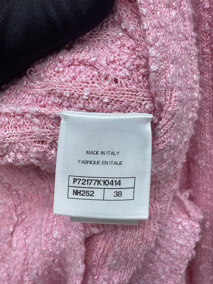 Chanel Pink Knit Cardigan with Belt