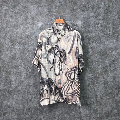Yohji Yamamoto Silk Short Sleeve Shirt