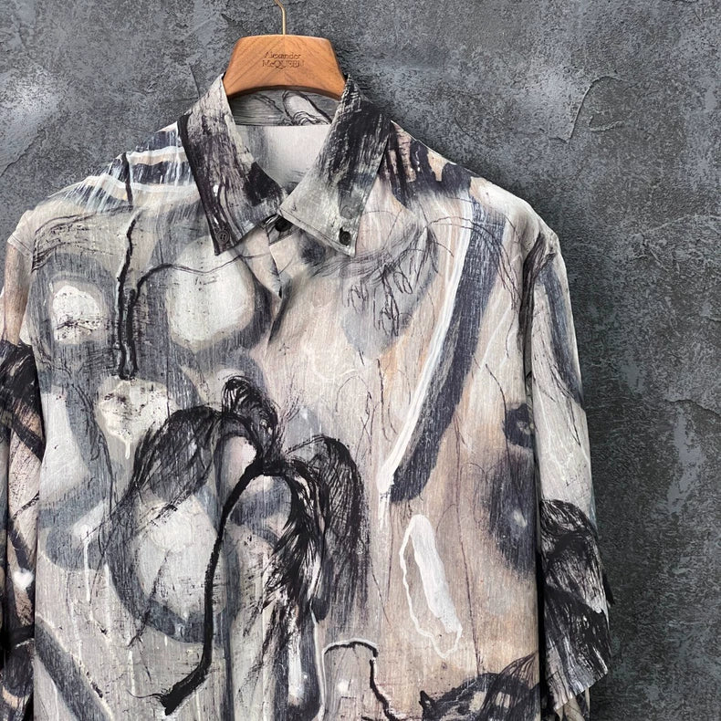 Yohji Yamamoto Silk Short Sleeve Shirt