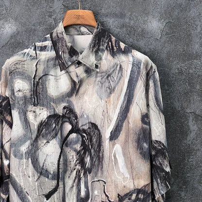 Yohji Yamamoto Silk Short Sleeve Shirt