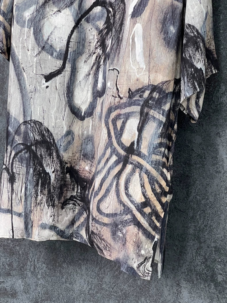 Yohji Yamamoto Silk Short Sleeve Shirt