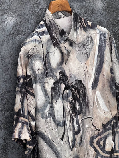 Yohji Yamamoto Silk Short Sleeve Shirt