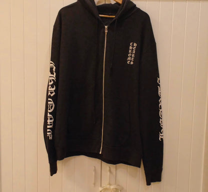 Chrome Hearts Zip-Up Hoodie With Cross Design