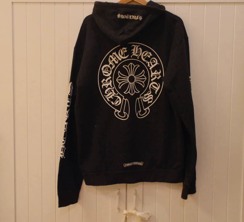 Chrome Hearts Zip-Up Hoodie With Cross Design