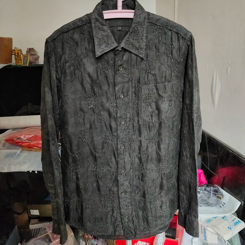 Yohji Yamamoto Y's Floral Embroidery Shirt
