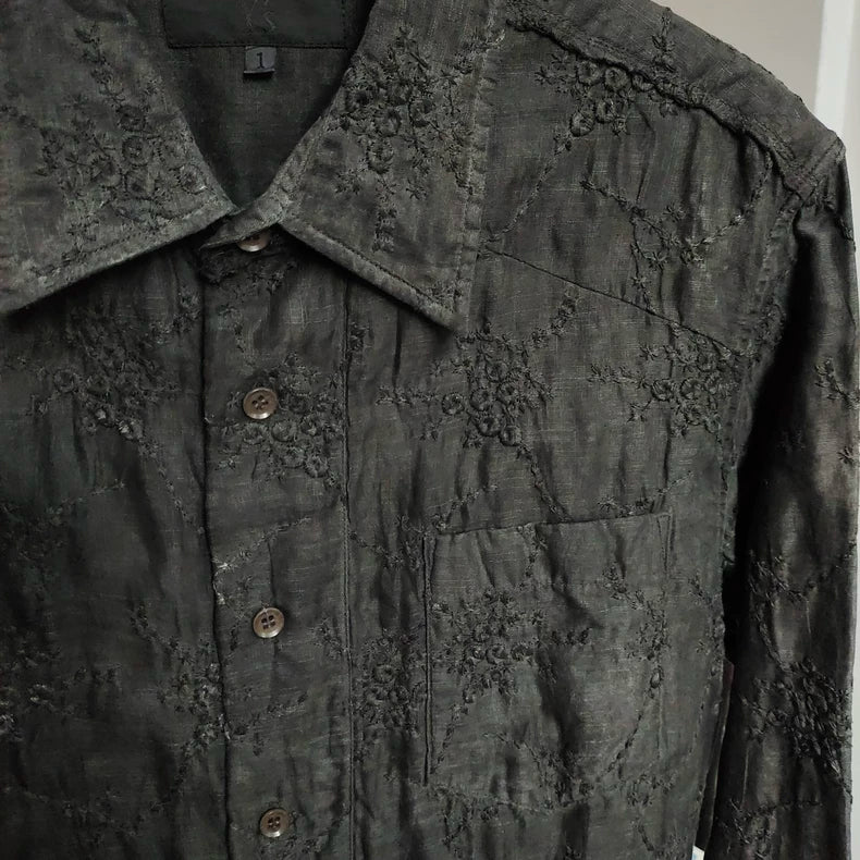 Yohji Yamamoto Y's Floral Embroidery Shirt