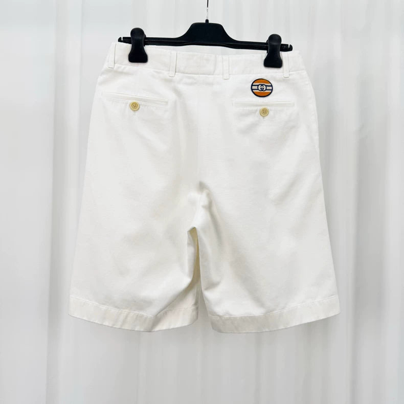 Gucci Embroidered Double G Denim Shorts-yf