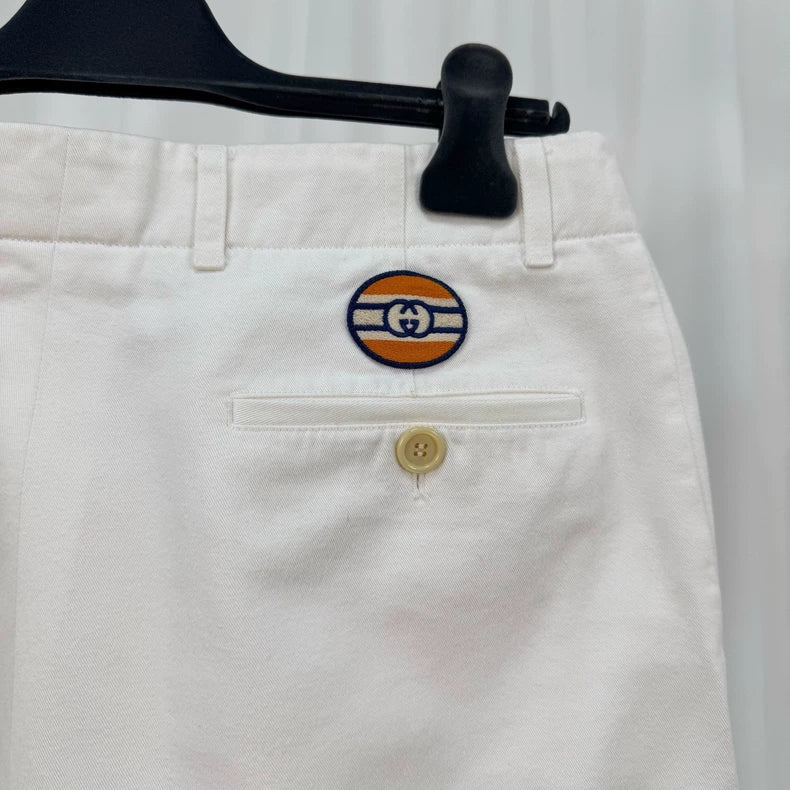 Gucci Embroidered Double G Denim Shorts-yf