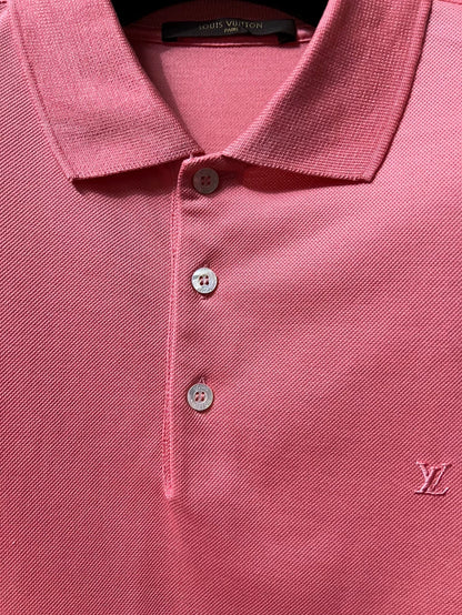 Louis Vuitton Men's Pink Short Sleeve Polo-yf