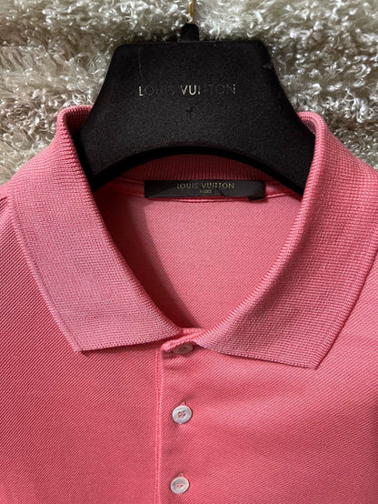 Louis Vuitton Men's Pink Short Sleeve Polo-yf