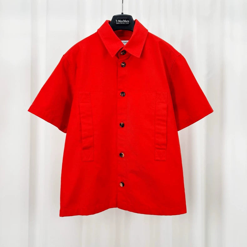 Bottega Veneta Red Short Sleeve Shirt-yf