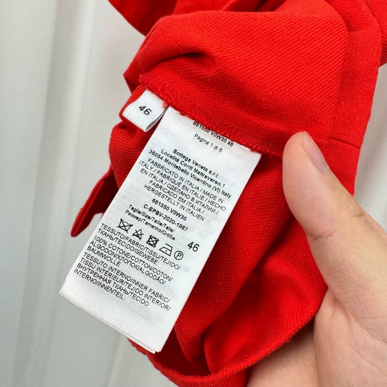 Bottega Veneta Red Short Sleeve Shirt-yf