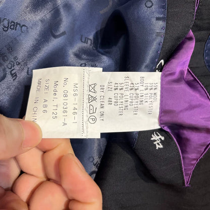 Vintage Black Striped Blazer Jacket