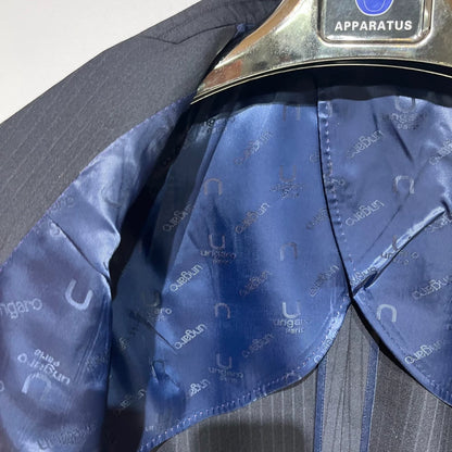 Vintage Black Striped Blazer Jacket