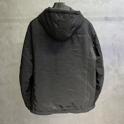 Prada Hooded Reversible Zip Jacket in Black