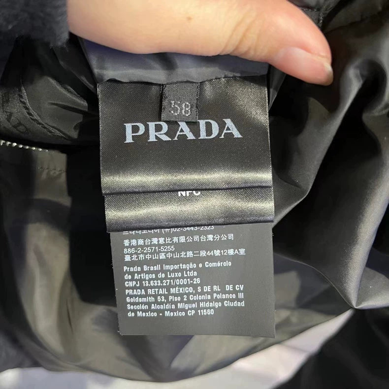 Prada Hooded Reversible Zip Jacket in Black