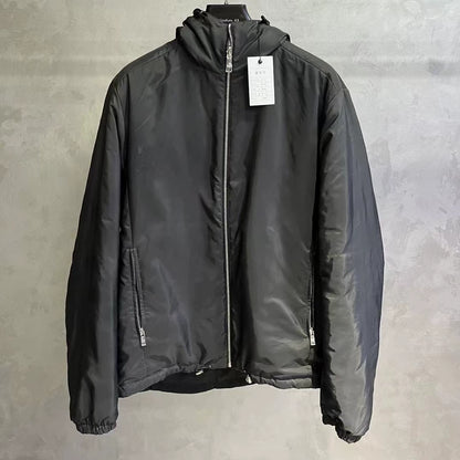 Prada Hooded Reversible Zip Jacket in Black