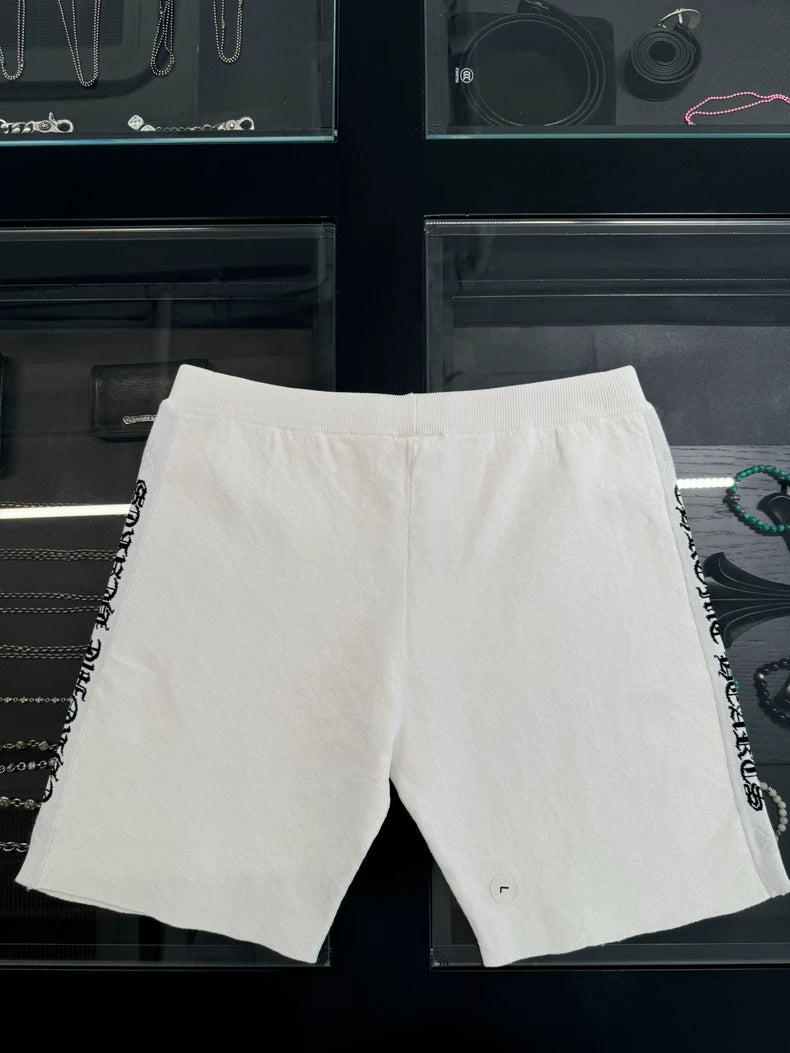 Chrome Hearts White Cotton Side Letter Shorts-yf
