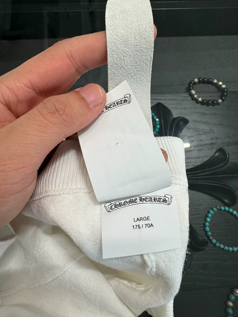 Chrome Hearts White Cotton Side Letter Shorts-yf