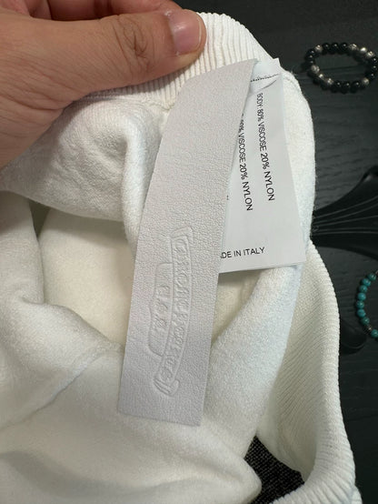 Chrome Hearts White Cotton Side Letter Shorts-yf