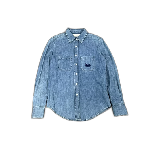 Celine Denim Shirt with Horse Logo