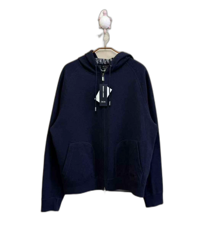 Dior Logo Cashmere Hoodie with Blue Lining