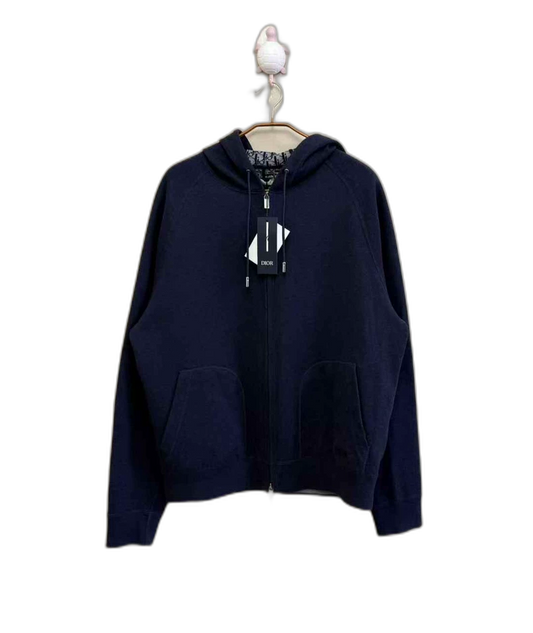 Dior Logo Cashmere Hoodie with Blue Lining