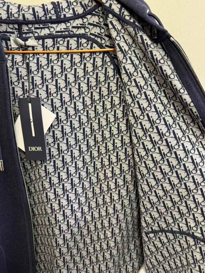 Dior Logo Cashmere Hoodie with Blue Lining