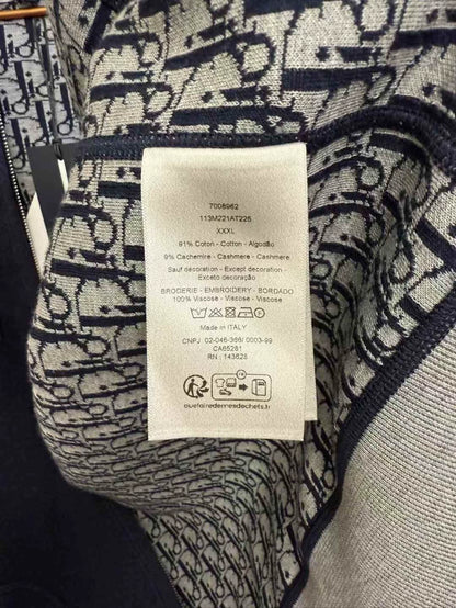 Dior Logo Cashmere Hoodie with Blue Lining