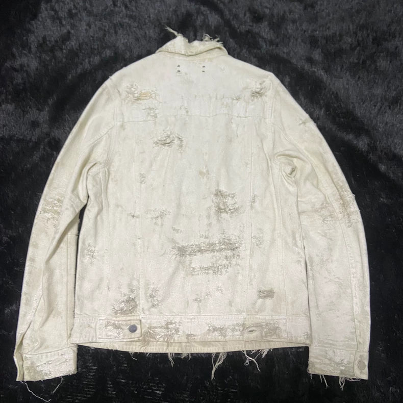 Amiri White Oil Stain Jacket Size S