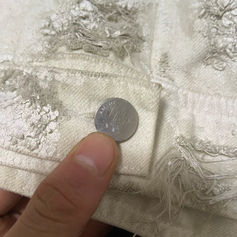 Amiri White Oil Stain Jacket Size S