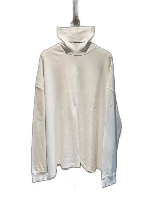 Peaceminusone High Neck Sweatshirt White