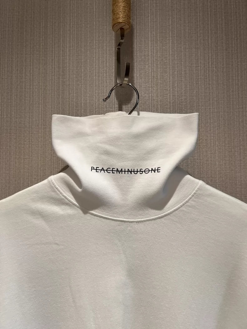 Peaceminusone High Neck Sweatshirt White
