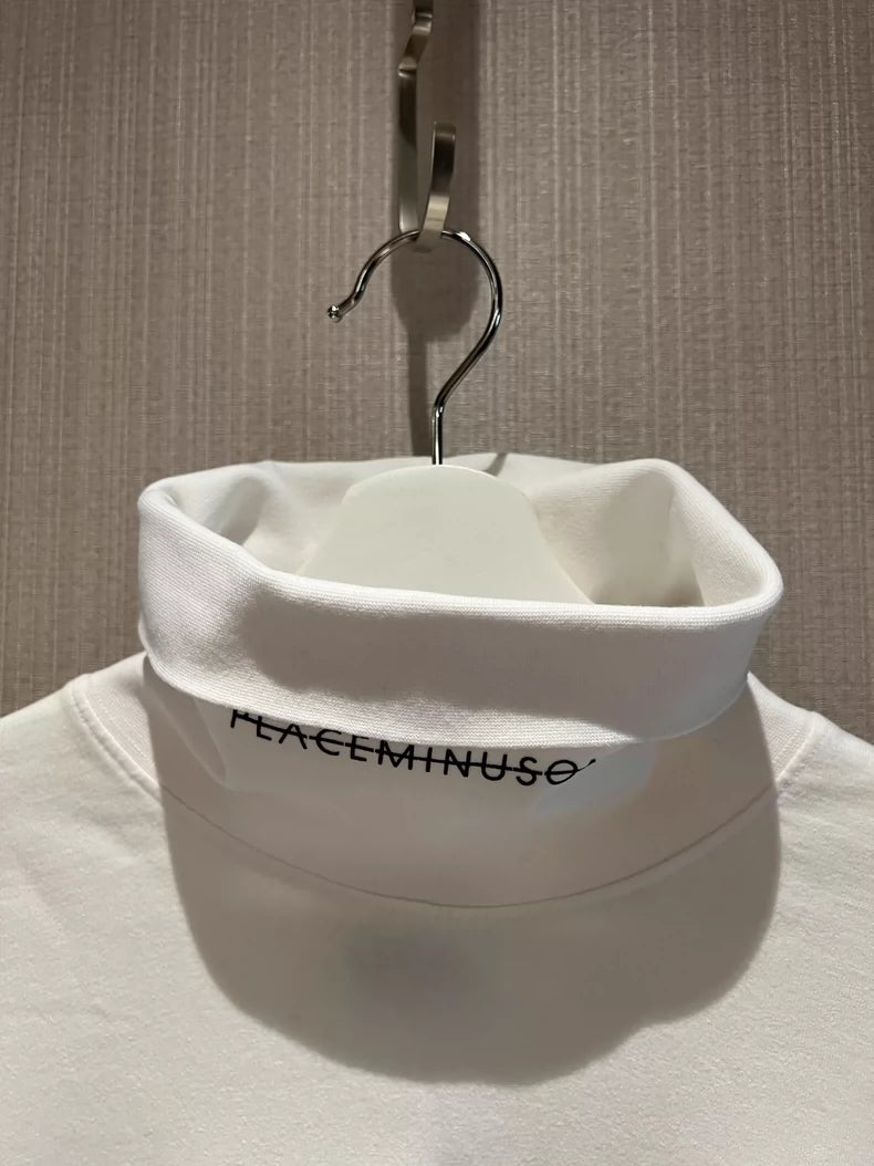 Peaceminusone High Neck Sweatshirt White