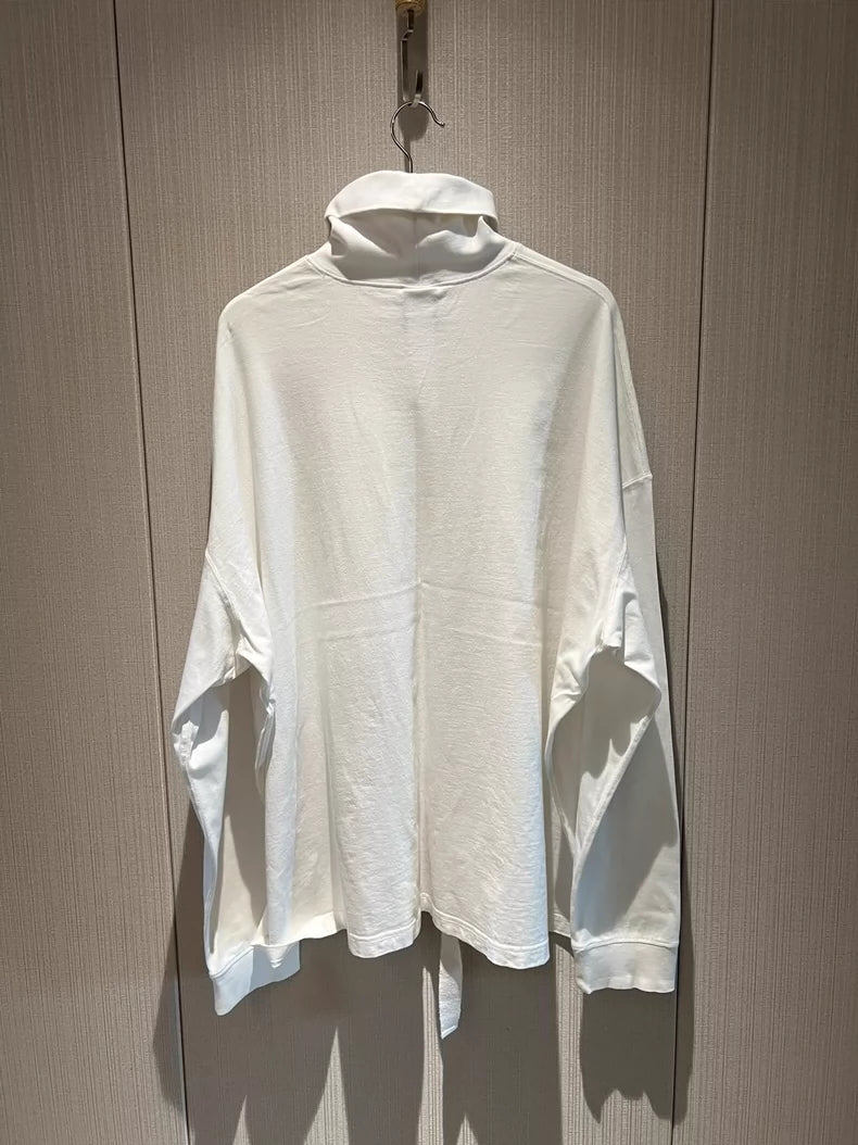 Peaceminusone High Neck Sweatshirt White