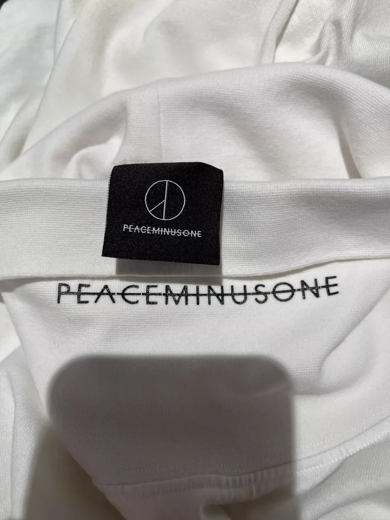 Peaceminusone High Neck Sweatshirt White