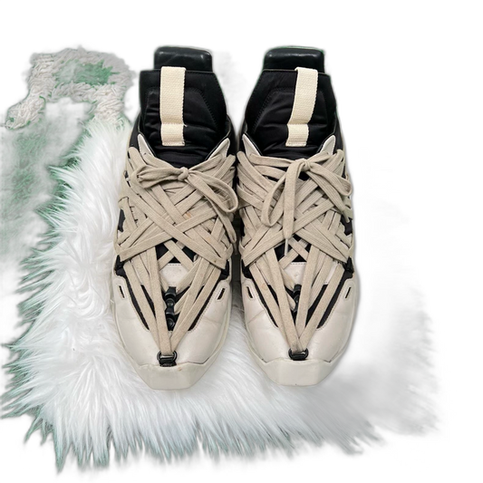 Rick Owens Leather Lace-Up Casual Shoes